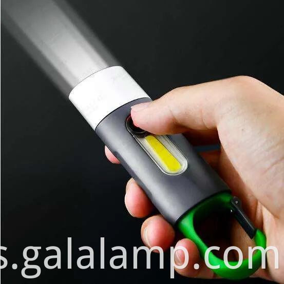 Linterna recargable compacta tipo-C con fatídica blanca brillante